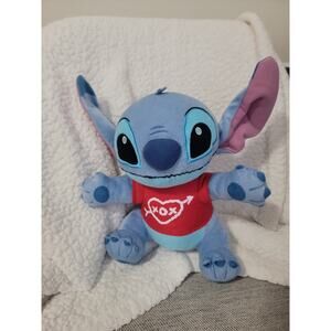 Disney Stitch XOX Red Tee Valentine’s Day 11" Plush